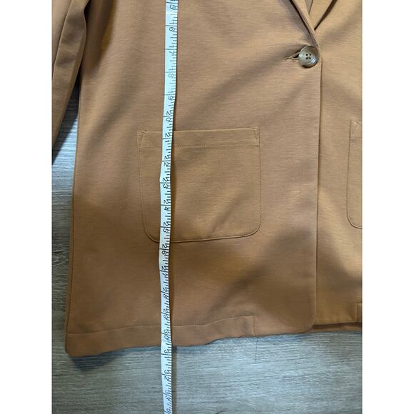 NWOT Garnet Hill Tencel Camel Blazer 12 L Oversized Office Career Casual Preppy - Picture 8 of 11